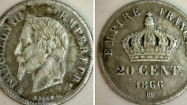 EMPIRE FRANCAIS 1866 20 Cent Coin VALUE + REVIEW смотреть онлайн
