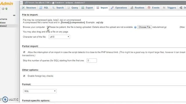 How to import and export a database via phpMyAdmin смотреть онлайн