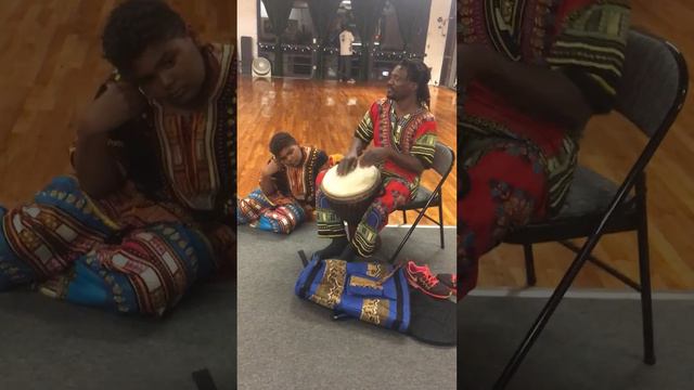 Amadou Camara blessing Mary's djembe 8-8-17 смотреть онлайн