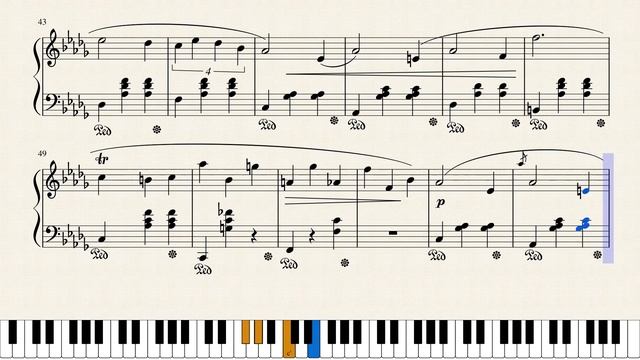 Chopin, Waltz Opus 64, No. 1 in D Flat Major “Minute Waltz” [Piano Tutorial + Sheets] смотреть онлайн
