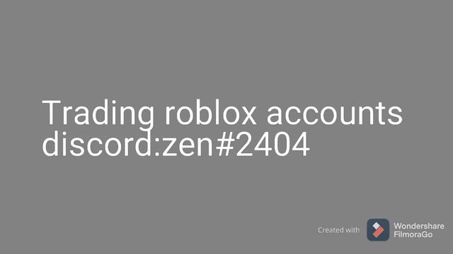 trading roblox accounts смотреть онлайн