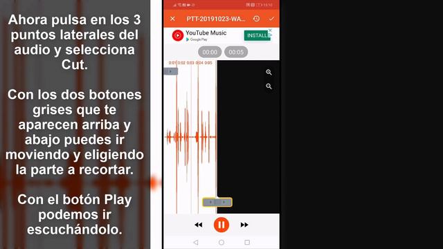 Cómo CORTAR AUDIO WHATSAPP Android смотреть онлайн