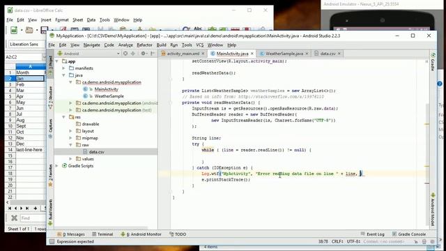 Read CSV Resource File: Android Programming смотреть онлайн