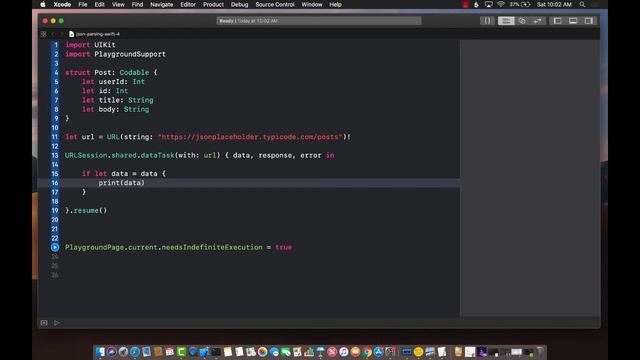 Parsing JSON in Swift 4 смотреть онлайн