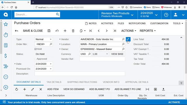 Acumatica Process Documentation Tool Prototype смотреть онлайн