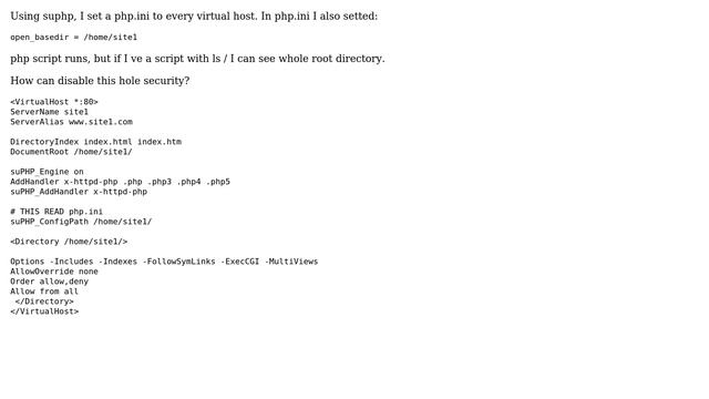 suphp how disable ls / смотреть онлайн