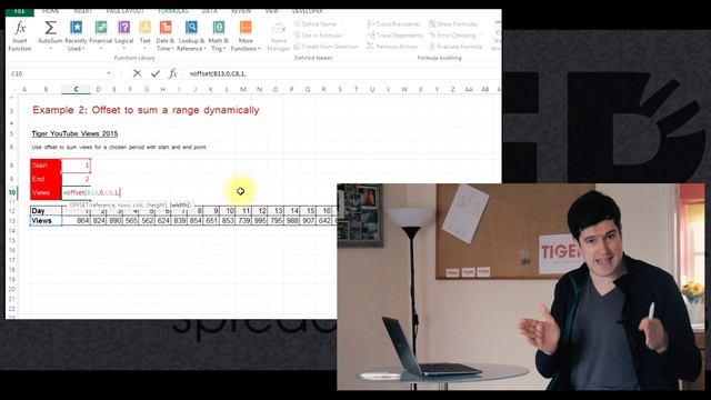 Excel Offset Function Tutorial 3/4 смотреть онлайн