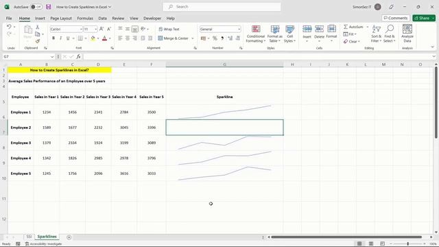 Adding Sparklines in Microsoft Excel смотреть онлайн