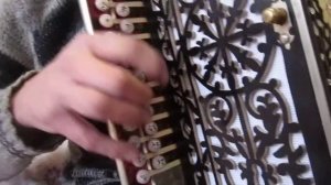 Филипович показывает аккорды,переборы частушек на Гармони