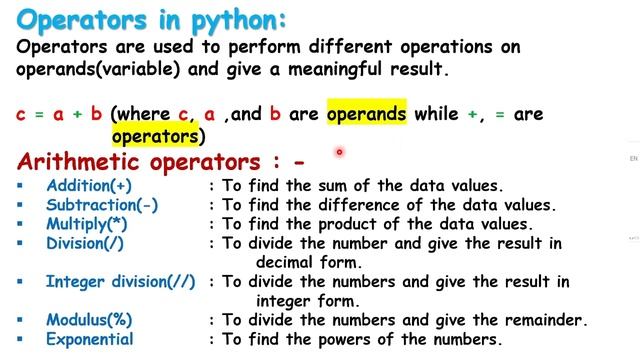 Python for class 7th | input and operators in python | lecture - 03 смотреть онлайн