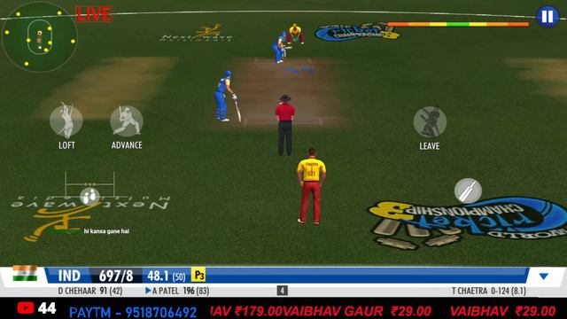INDIA VS ZIMBABWE - 2ND ODI MATCH LIVE | IND VS ZIM LIVE IN WCC3 смотреть онлайн