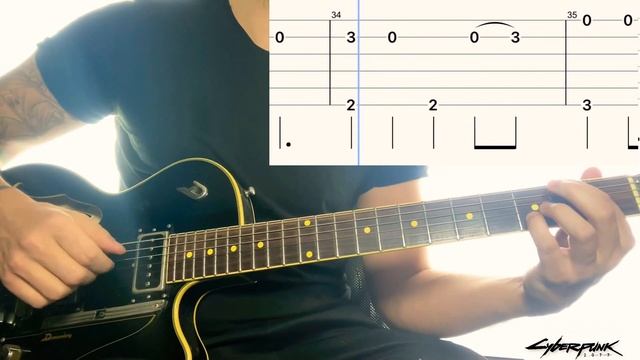 Cyberpunk 2077 - Kerry’s Song (guitar cover with Tab) easy version смотреть онлайн