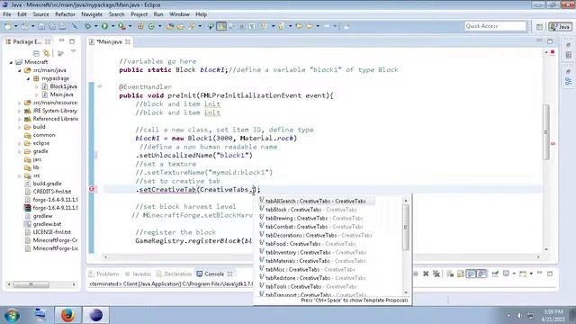 Minecraft Forge 1.6.4 Modding Tutorial Custom Blocks p3 смотреть онлайн