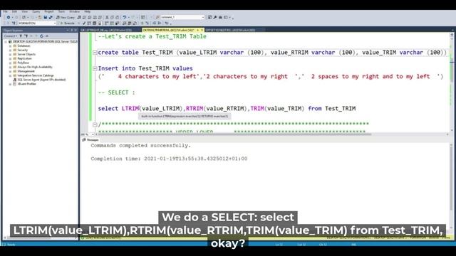 TRIM/LTRIM/RTRIM and UPPER LOWER | SQL Server смотреть онлайн