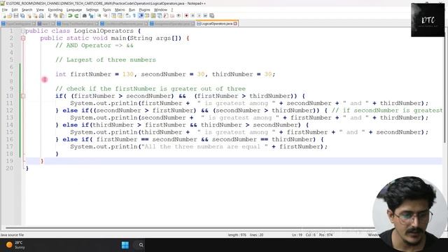 Logical Operators in Java | Java In Hindi | AND OR in java | DineshDTC | && Operator || Operator смотреть онлайн