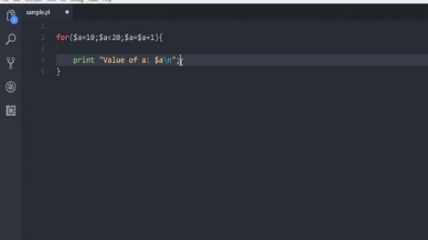 Perl Programming For Loop