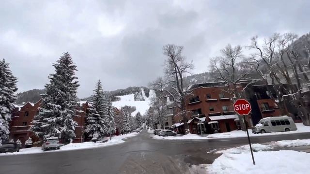 Road trip to Aspen,Colorado.March 2021. Проезд по Аспену, Колорадо. Март 2021 смотреть онлайн