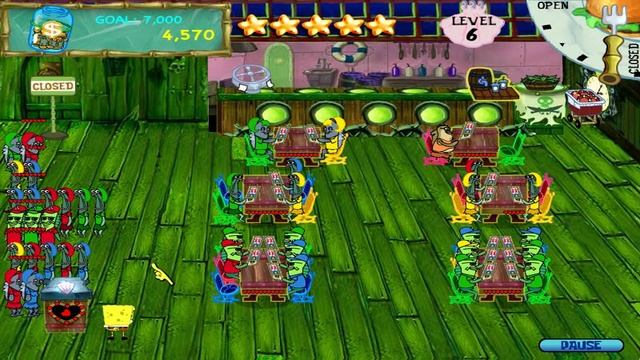 SpongeBob SquarePants Diner Dash Walkthrough - Level #26 - Dutchman's Inn VI смотреть онлайн