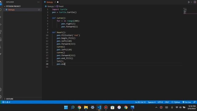 Python Turtle graphics | Draw Heart in python | aasifcodes смотреть онлайн
