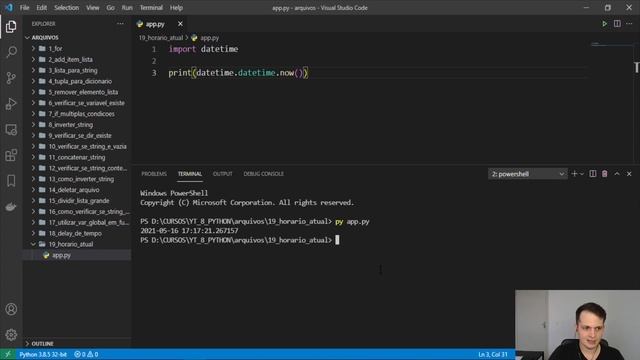 Como pegar o horário atual com Python смотреть онлайн