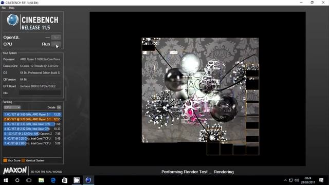 Review Ryzen 5 1600 GamerPlay Cinebench. смотреть онлайн