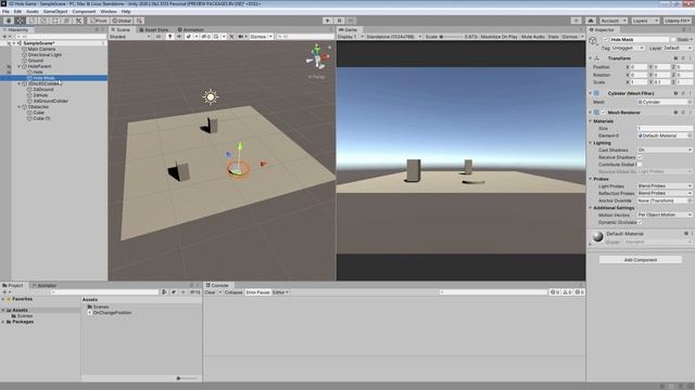 How to make a Hole Game in Unity. смотреть онлайн