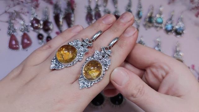 ???Турмалиновый РАЙ, Цитрин, Шерл и другие Натуральные камни - кулоны, серьги из серебра [11.12] смотреть онлайн