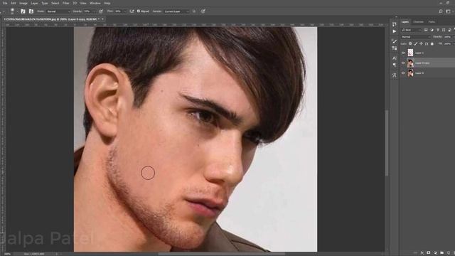 How to Remove Facial Hair | How to Shave in Photoshop | How to get rid of beard Photoshop Tutorial смотреть онлайн