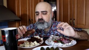 ОБЖОР!!! АКУЕННЫЕ КИНХАЛИ!!! | Жру.ру#203 | ASMR MukBang |  АСМР МУКБАНГ