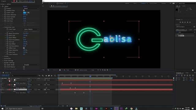 Create Neon Logo Animation in After Effects | Saber Effect | Free Plugin | After Effects Tutorial смотреть онлайн