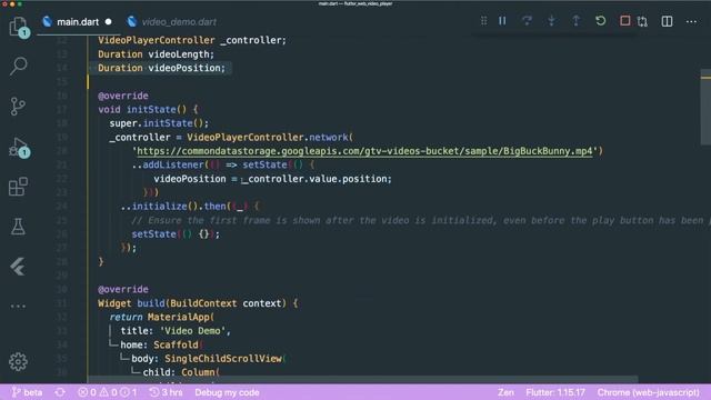 Flutter Web Video Player