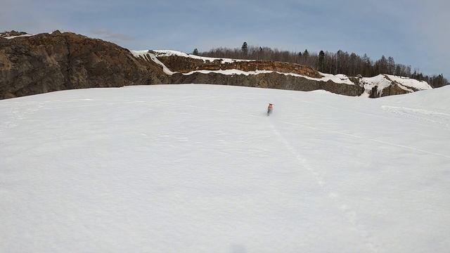 FAIL !!! RC SNOW BIKE TEST ON HARD SNOW.HOMEMADE. смотреть онлайн