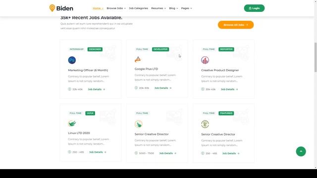 Biden - Job Board WordPress Theme 11 jobs смотреть онлайн