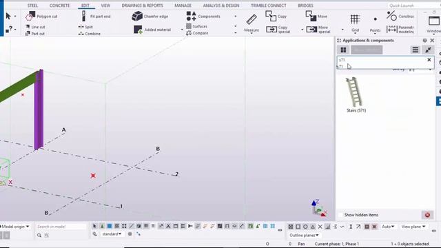 Solutions for placing stair with two pick points in Tekla Structures смотреть онлайн