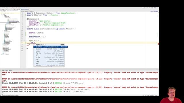 MEAN STACK with Angular4 part 16 - Adding course to CourseComponent and a bit about slow test смотреть онлайн