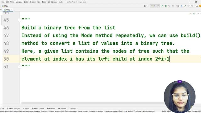 DSA-in-Depth :binary tree in data structures using python | lecture : 51 смотреть онлайн