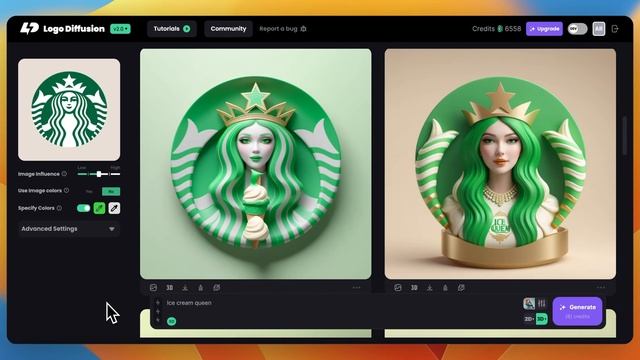 turning a 2D logo into a 3D logo using A.I. смотреть онлайн