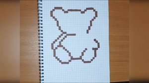 Как Рисовать | Мишка по клеточкам | Рисунок по клеточкам