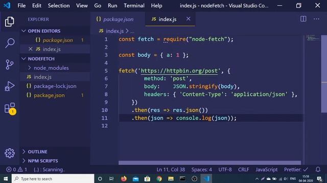 How to Use Window Fetch API in Node.js App Using node-fetch Module Full Example смотреть онлайн
