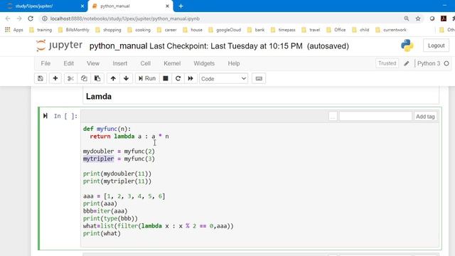 Python Lamda - inline function . смотреть онлайн