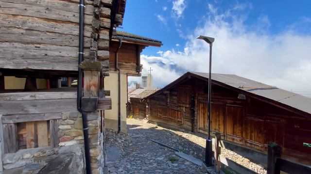 Albinen, a forgotten village high up in the Swiss Alps 🇨🇭 Switzerland 4K смотреть онлайн