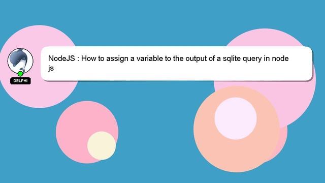NodeJS : How to assign a variable to the output of a sqlite query in node js смотреть онлайн