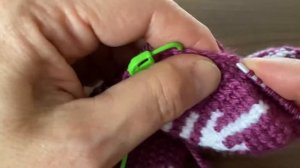 12. Тапочки тунисским крючком. Вязание подошвы.