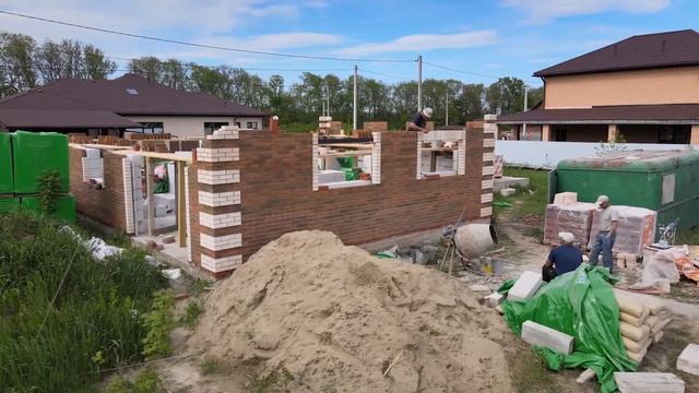 Строящийся дом в коттеджном поселке Прибрежный смотреть онлайн