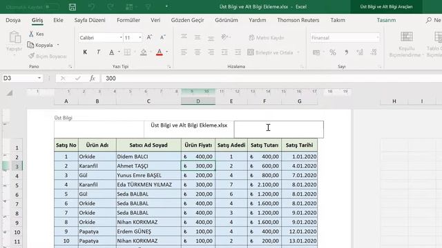 Üst Bilgi ve Alt Bilgi Ekleme (Temel Düzey Excel 2019 Dersleri #37) смотреть онлайн