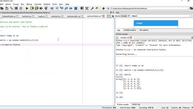 Matrices and Vectors with Python | How to flatten a matrix using Python? - P5 смотреть онлайн