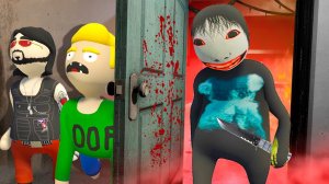 ОПАСНАЯ СТРАШИЛКА ИЩЕТ НАС! СПРЯТАЛИСЬ ЗА ДВЕРЬЮ! УГАРНЫЕ ПЛАСТИЛИНОВЫЕ ПРЯТКИ В HUMAN FALL FLAT