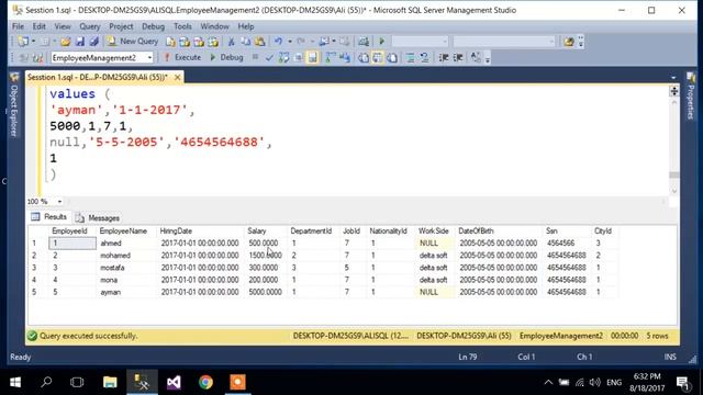 Session 3 : Sql Server Insert , Update , Delete and Order by смотреть онлайн