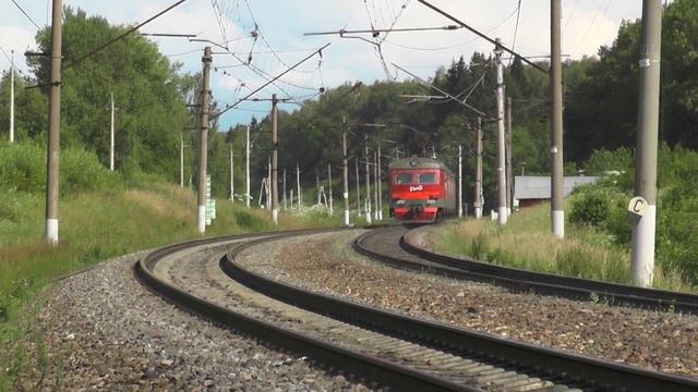 Электропоезд ЭР2Т-7201 перегон Уваровка - Бородино смотреть онлайн
