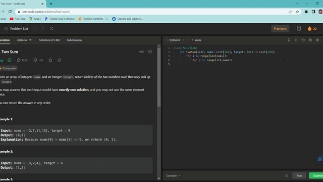 1.Two Sum in python leetcode(simple) смотреть онлайн
